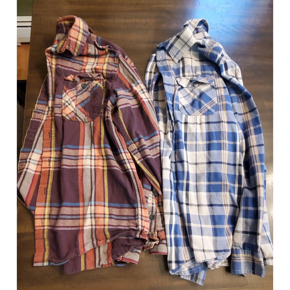 Mossimo Supply Boys Size 12/14 Plaid Shirt Lot of 2